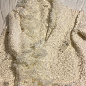 Anthropology Pilcro oversized Fringe Cardigan sweater